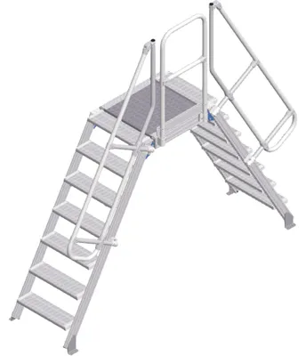 Produktbild von Zarges Überstieg 60° 600mm Stufenbreite 7 Stufen
