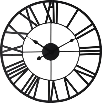 Immagine prodotto di H&S Collection Orologio da parete a numeri romani nero