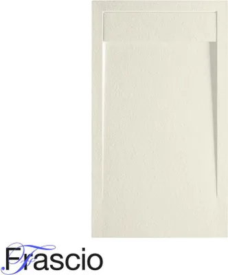Produktbild von Duschwanne 90X135 cm mit Marmorrost Vulcano Line Slim Beige RAL 1013 aus Harz und Marmor mit er Ablaufgarnitur - FRASCIO