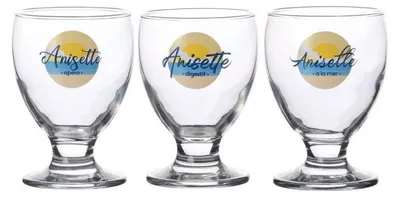 Image de Set de 3 verre à pastis "Anisette" - Transparent - 29 cl