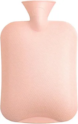 Productafbeelding van Warme Waterkruik 2L - Rubber Kruik voor Warm en Koud Kompres, Pijnverlichting bij Kramp, Rug, Nek en Schouder - Comfortabele Fleece Hoes