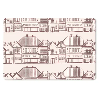 Produktbild von MuchoWow® Schreibtischunterlage Häuser - Muster - Abstrakt 60x40 cm - XXL Mauspad - Großes Mauspad