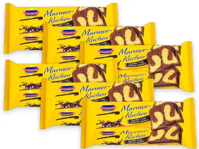 Produktbild von 6x KuchenMeister Marmorkuchen 400g – Saftiger Rührkuchen mit klassischem Kakao-Vanille-Marmor