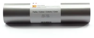 Produktbild von Kreativplotter Vinylfolie glänzend SILVER 21x300 cm