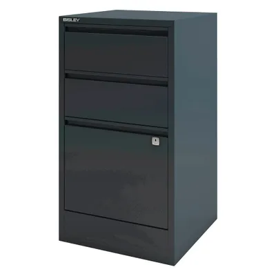 Produktbild von BISLEY Home Hängeregistraturschrank anthrazit 3 Schubladen 41,3 x 40,0 x 67,2 cm