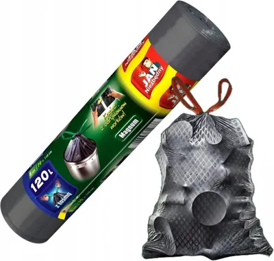 Obrázok produktu pre Jan Niezbędny Worki na śmieci 120L Magnum Flex & Strong 8 sztuk