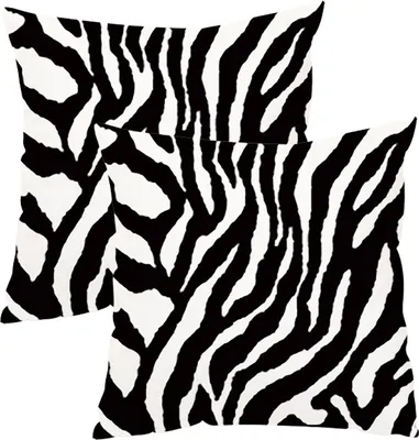 Produktbild von 2er-Pack Kissenbezug, Schöner Leopard, Zebra, Milchkuh, Giraffe, Muster, Tierdruck, Dekorativer Kissenbezug, 45 Cm X 45 Cm, Kissenbezug Für Bettcouch