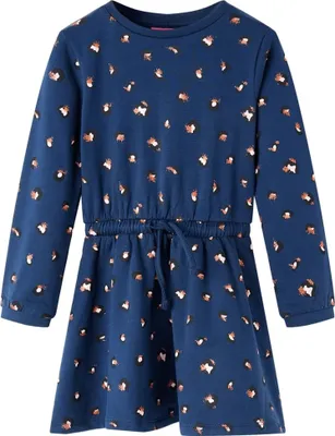 Immagine prodotto di vidaXL Abito da bambino con maniche lunghe blu navy 104