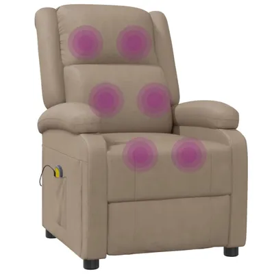 Produktbild von vidaXL Massagesessel Cappuccino-Braun Kunstleder