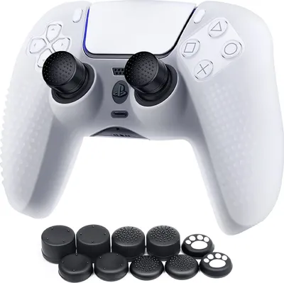 Produktbild von MMOBIEL Silikongummi-Anti-Rutsch-Überzug für PS5 DualSense Controller, weiß