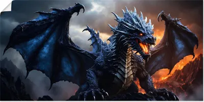 Produktbild von ARTland Poster Im Reich des Drachen IX Größe: 100x50 cm