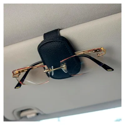 Produktbild von 2 Stück Brillenhalter für das Auto, Sonnenbrillenhalterung, Brillenclip (Schwarz)