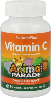 Produktbild von Natures Plus Animal Parade Vitamin C 125 mg orange- 90 Lutschtabletten