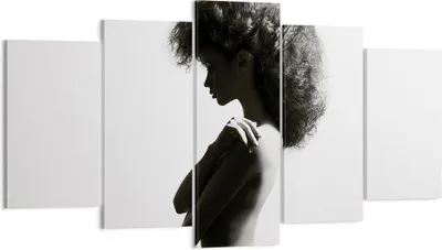 Produktbild von Bild auf Leinwand - Leinwandbild - 5 Teile - Frau Nacktheit Körper - 160x85cm - Wand Bild - Wanddeko - Wandbilder - Leinwanddruck - Bilder - Wanddekoration - Leinwand bilder - Wandbild - EA160x85-4946
