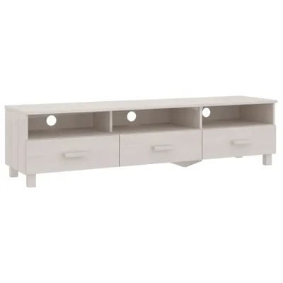 Produktbild von TV-Schrank HAMAR Weiß 158x40x40 cm Massivholz Kiefer