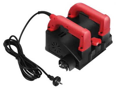 Produktbild von Elektrohobel - 1200 W Holzhandhobel - 16 cm Hobelbreite - 26 Messer - 1000–4000 U/min - Kabelgebunden - Rot