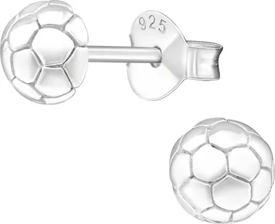 Produktbild von Ohrstecker 925 Sterling Silber mit Fußball