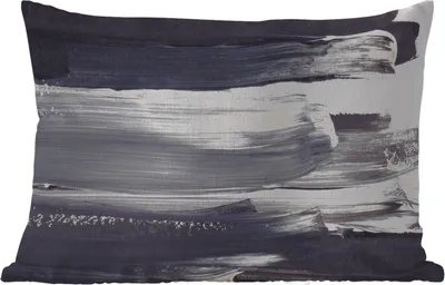 Produktbild von MuchoWow® Outdoor Kissen - Farbe - Schwarz - Design - 60x40 cm - Wetterfest - Lounge Kissen - Zierkissen - Kissen für Innenräume