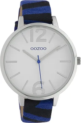 Obrázok produktu pre Oozoo náramkové hodinky modré čierne kožené Hodinky dámske analógové quartzové hodinky UOC10201