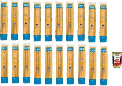 Produktbild von De Cecco Le Specialità Candele Lunghe N°127, 100% Italienisch Pasta Nudeln 20x 500g + Italian Gourmet Polpa 400g