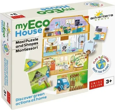 Produktbild von Geomag My Eco House Bauset, Montessori Lernspiel, Hausbau, Umweltbewusstsein