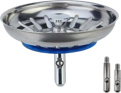 Obrázek produktu pro Zátka do dřezu – univerzální sítko z nerezové oceli – 80 mm