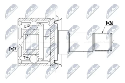 Produktbild von NTY Gelenksatz Antriebswelle Getriebeseitig passend für MERCEDES-BENZ VIANO (W639) NPW-ME-094