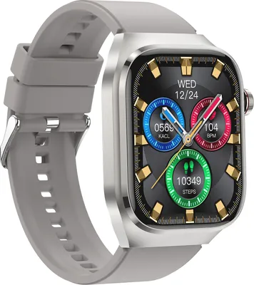 Produktbild von INF Smartwatch mit EKG, Herzfrequenz, Blutdruck, Schlaf, Schrittzähler Grau