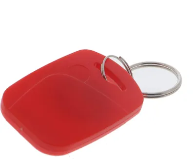 Produktbild von Transponder RFID-Tag Schlüsselanhänger EM4305 - diverse Farben Farbe: Rot