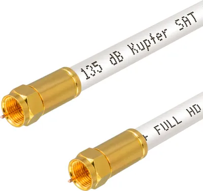 Produktbild von hb-digital SAT Anschluss Kabel 5m 135dB 5-Fach geschirmt Reines Kupfer mit Kompressionssteckern vergoldet