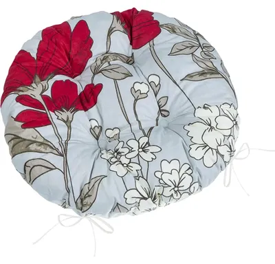 Produktbild von Sitz Adéla gesteppt rund - Durchmesser 40 cm - Scharlachrot, Grau, Beige
