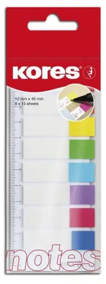Immagine prodotto di Segnapagina Kores - lamina, 12 x 45 mm, 8 x 15 fogli