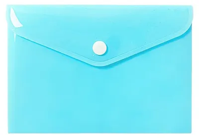 Image de Pochette A6 en PP, style enveloppe, bleu pastel