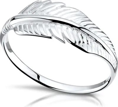 Produktbild von MATERIA Feder Ringe Damen Silber 925 - Silberring Natur Blatt Federn filigran Gr. 51 54 57 59 in Ring-Box