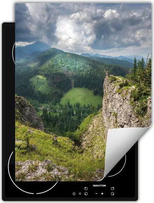 Produktbild von DarHaus Herdabdeckplatte Einteilig Küche Abdeckplatte für Glaskeramikfeld Abdeckung Induktionskochfeld Aufrollbare Matte 40x52 cm, Berge - Landschaft