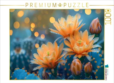 Produktbild von CALVENDO Puzzle Zarte Kakteenblüten | 1000 Teile Lege-Größe 64x48cm Foto-Puzzle für glückliche Stunden