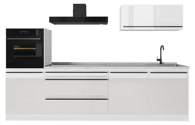 Imagen del producto de Mueble de cocina Vicco R-Line Blanco alto brillo/Blanco 280 cm sin encimera, Model 66508