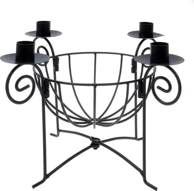 Produktbild von Metallkerzenständer - Weihnachten - schwarz - ca. 25cm hoch - 70900