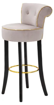 Produktbild von Tupiza - Hocker, 46x48x96h cm Taubengrau, Samtbezug