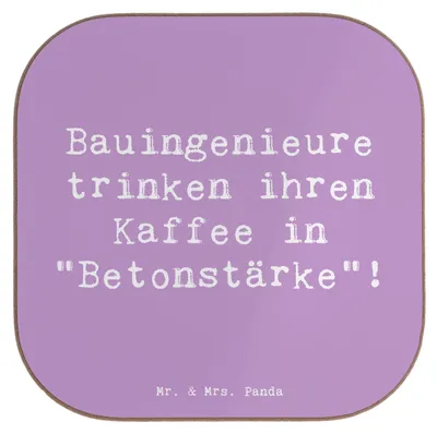 Produktbild von Mr. & Mrs. Panda Tassenuntersetzer Spruch Bauingenieur Kaffee - Lavendeltraum - Geschenk, Untersetzer Gläser, Baukonstruktionen, Beruf, gläseruntersetzer, für, Berufe