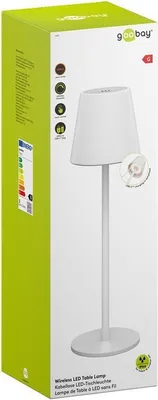 Produktbild von Goobay Kabellose LED-Tischleuchte, aufladbar, dimmbar, 36cm, weiß