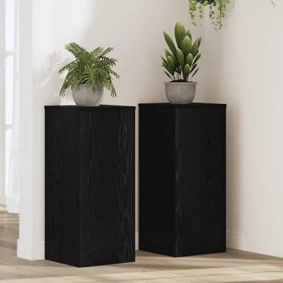 Produktbild von Möbel Pflanzenständer 2 stk. Schwarz Eichen-Optik 30 x 30 x 70 cm - Beete &59886