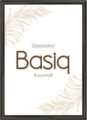 Produktbild von Bilderrahmen BASIQ aus Kunststoff mit Glasscheibe für Poster und Fotowände – Schwarz / 24 x 30 cm