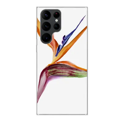 Produktbild von MuchoWow® Handyhülle Schutzhülle Hülle für Samsung Galaxy S22 Ultra Strelitzia - Aquarell - Blumen Silikon Softcase Handy Hülle - Abbildung