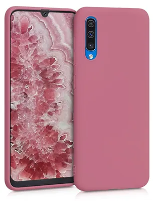 Produktbild von kwmobile Handyhülle für Samsung Galaxy A50 Hülle - TPU Case - Kabelloses Laden - Schutzhülle Cover in Dark Rose