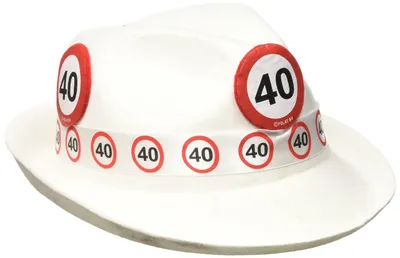 Immagine prodotto di 40. Cappello con cartello stradale di compleanno