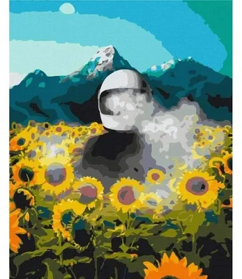 Image de Peinture par numéros « Terre spatiale » 40 x 50 cm