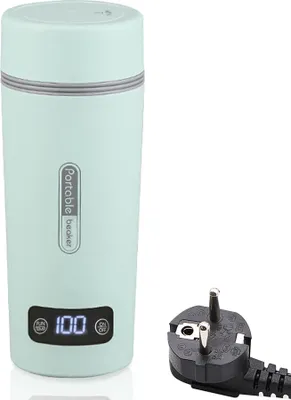 Produktbild von Tragbarer elektrischer Wasserkocher zum Kochen von Wasser, 350 ml, Edelstahl, auslaufsicher, persoenlicher Warmwasserboiler mit 4 variablen Voreinstellungen, Warmhaltefunktion fuer Reisen und Arbeiten