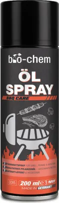 Produktbild von bio-chem Öl Spray BBQ Care – Airfryer Öl Spray & Backtrennspray – Rapsöl Trennspray für Grill, Pfanne & Backform – Antihaft, hitzebeständig bis 180 °C – 200 ml