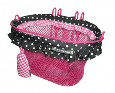 Image de Basil 30124 Panier avant Jasmin Baboushka, 28X19X19cm, gris/rose